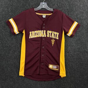 Arizona State Sun Devils Baseball Jersey Boy's Medium Colosseum Embroidered